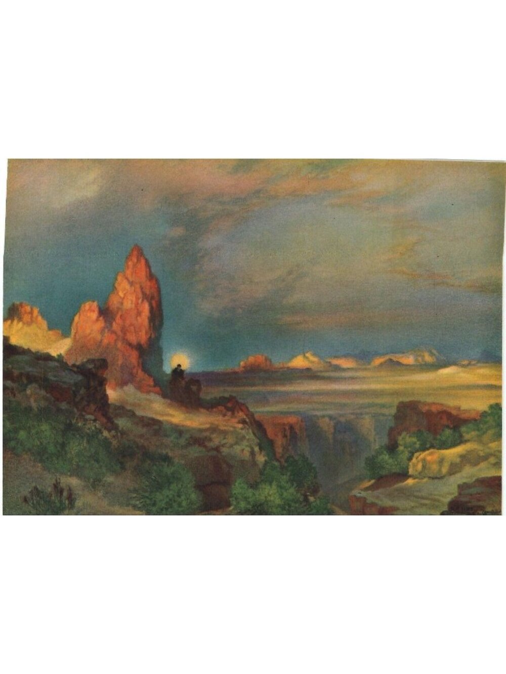 🎨 2 for $20 🎨 Vintage Calendar Print Moonlight Over the Canyons 5x7